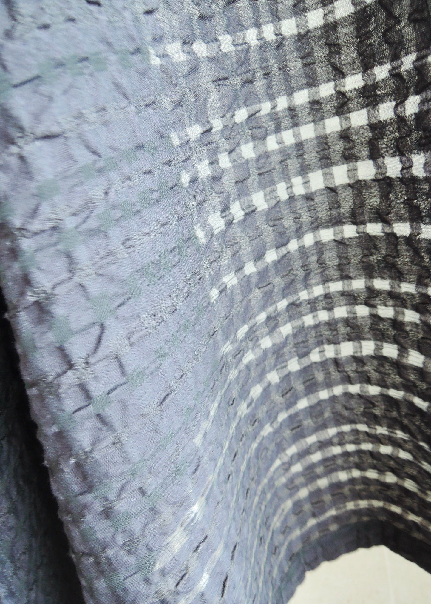 Silk Blend Checked Robe