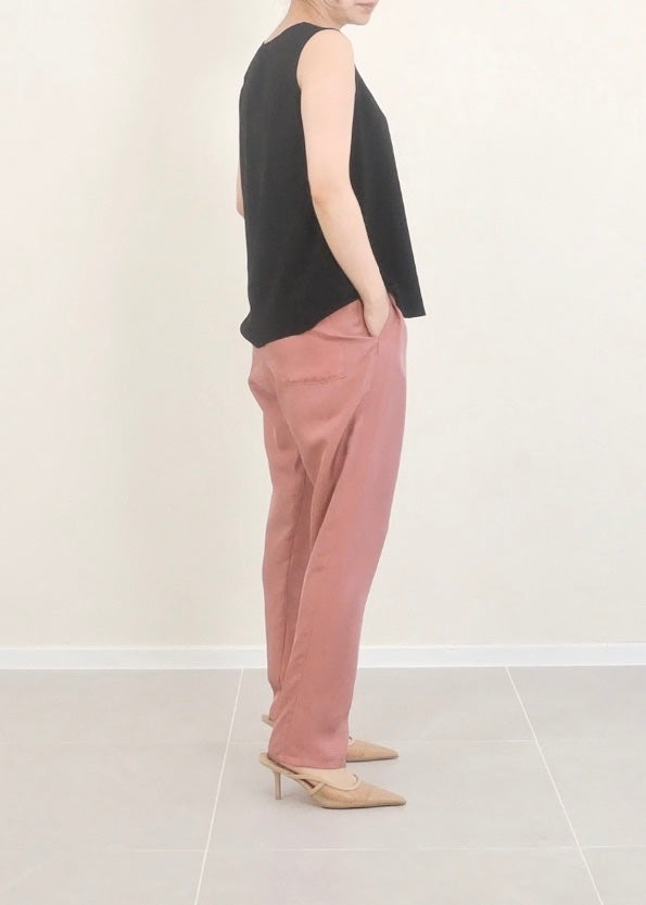 Silk Cropped Pants